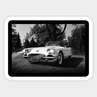 1960 Corvette C1 - Black White Sticker